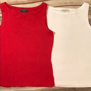 Two Banana Republic sleeveless shirts